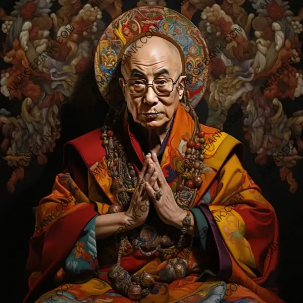 Trompe l&#8217;Oeil Artwork: Captivating Dalai Lama Tribute