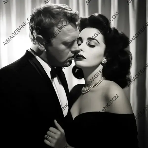 Unique Art: Elizabeth Taylor and Richard Burton in Intense Argument