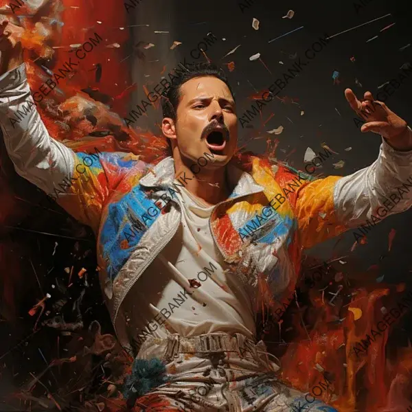 Creative Trompe l&#8217;Oeil Art: Captivating Freddy Mercury Tribute