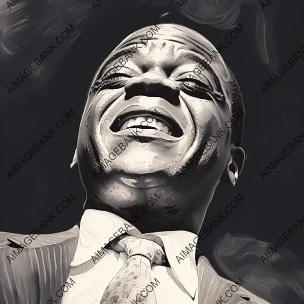 Half-Finished Pencil Sketch: Louis Armstrong&#8217;s Timeless Jazz