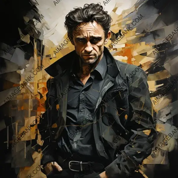 Artistic Tribute: Trompe l&#8217;Oeil Painting Celebrating Johnny Cash