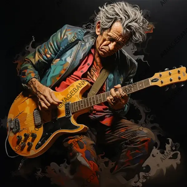 Keith Richards: Trompe l&#8217;Oeil Painting Evokes Rock &#8216;n&#8217; Roll