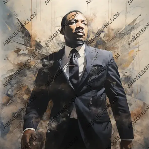 Artistic Tribute: Trompe l&#8217;Oeil Painting Honoring Martin Luther King