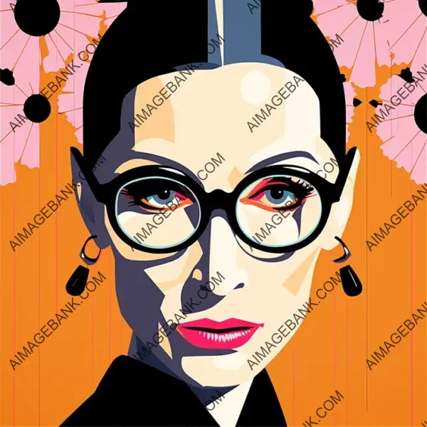 Portrait of Older Ruth Bader Ginsburg: Honoring Her Legacy