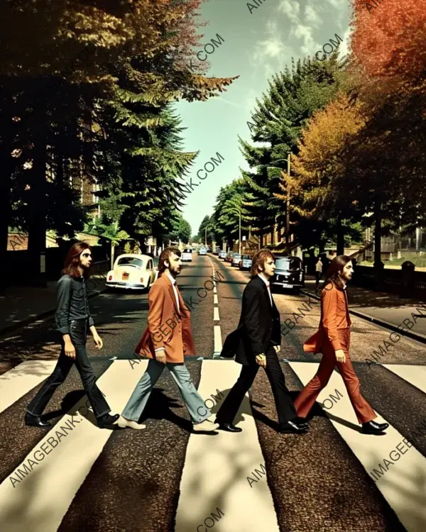 Artistic Tribute: Emulating the Beatles&#8217; Iconic Abbey Road Crossing