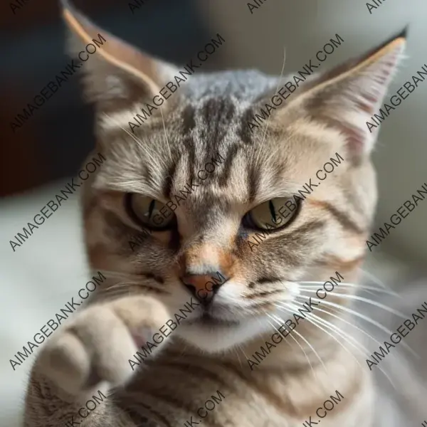 Cats Displaying Disdain with a Middle Finger Gesture