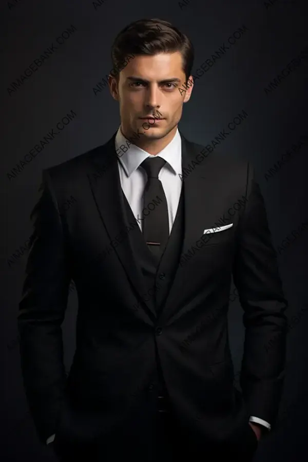 Charm and Sophistication: Black Suit on a Wise Man