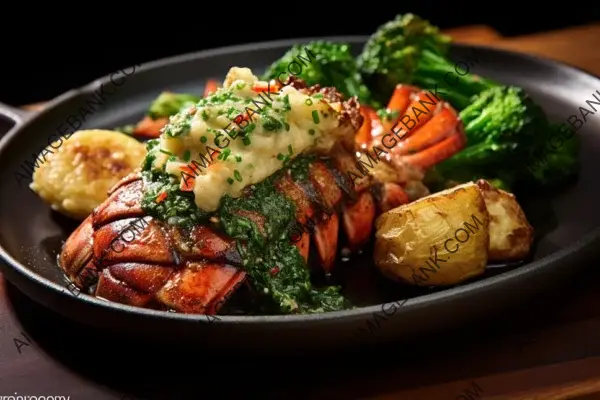 Seafood Indulgence: Lobster Tail Immersed in Butter