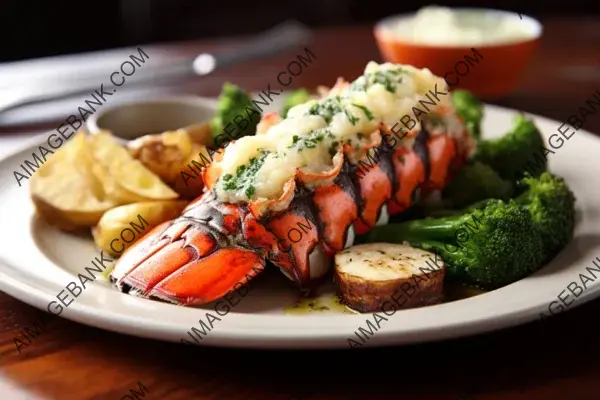 Gourmet Delight: Lobster Tail Immersed in Rich Butter Sauce