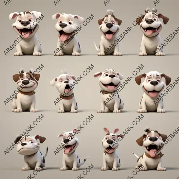 White Bulldog Sporting Brown Ears and Charming, Expressive Eyes