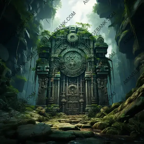 Eerie Creepy Tomb Door Style Inspired by Ghibli, Zelda, and Ori &#8211; Gaming Assets