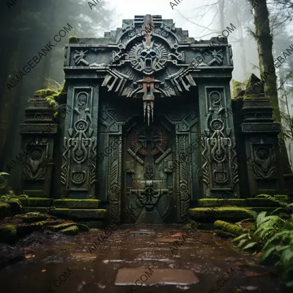 Surreal Creepy Tomb Door Style Inspired by Ghibli, Zelda, and Ori &#8211; Gaming Assets