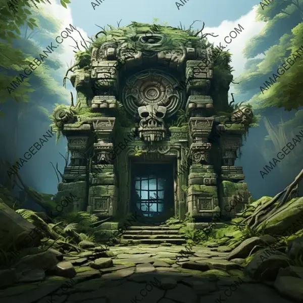 Intriguing Landscapes in Creepy Tomb Door Style Inspired by Ghibli, Zelda, and Ori &#8211; Gaming Assets