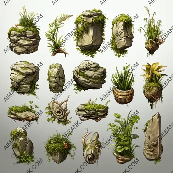 Vibrant Grass Game Assets Concept Props to Elevate Your Gaming Assets