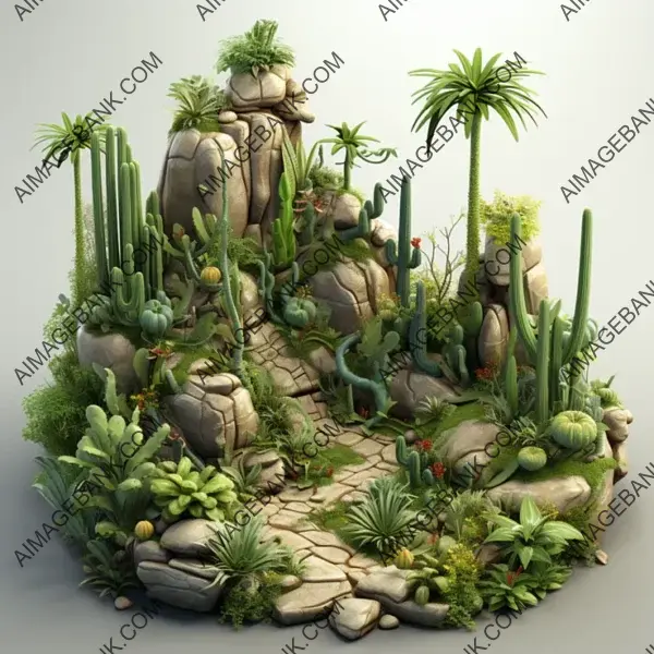 Design Interactive Stories with Isometric Desert Plants Environment Gaming Asset