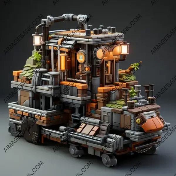 Explore the Depths with Minecart Rail Gray Background Ultra High Reso