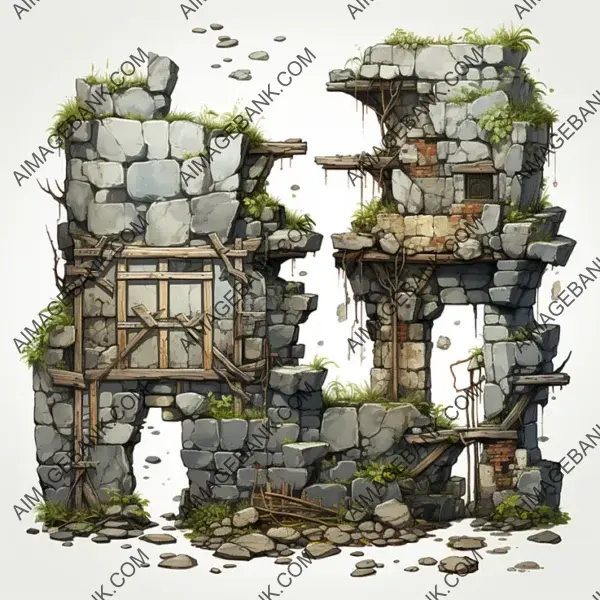 Create Ancient Ambiance with Ruined Stone Wall