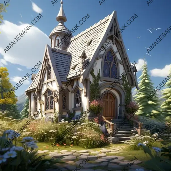 Customize Fantasy Realms with Stylized Church