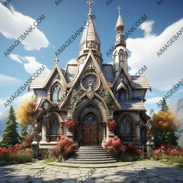 Stylized Church for Fantasy Game Worlds