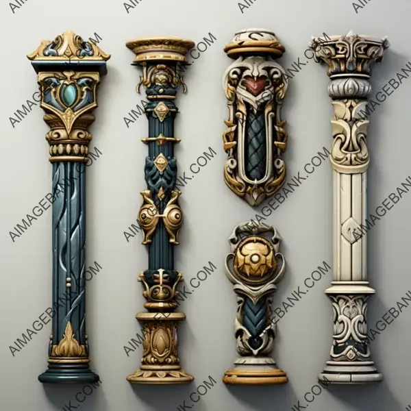 Tudor Styled Columns for Immersive Historical Worlds