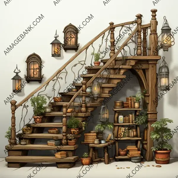 Ascend to Adventure with Wooden Stairs