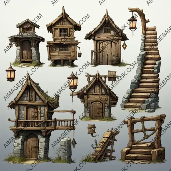 Wooden Stairs game props Your Path to Vertical Exploration