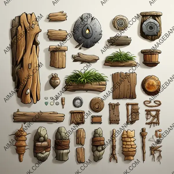 Wooden Objects game props Crafting Unique Game Worlds