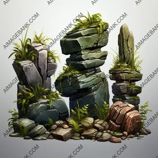 Transform Your Game Scenes with Concept Art Rocks and Grass