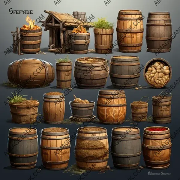 Game Assets &#8211; Barrels and Baskets for Enhanced Gameplay