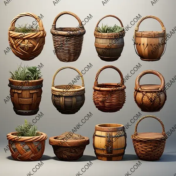 Medieval Baskets Game Props &#8211; Perfect for Historical Games