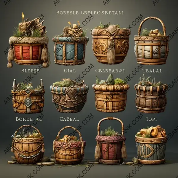 Design Medieval Game Scenes with Authentic Baskets