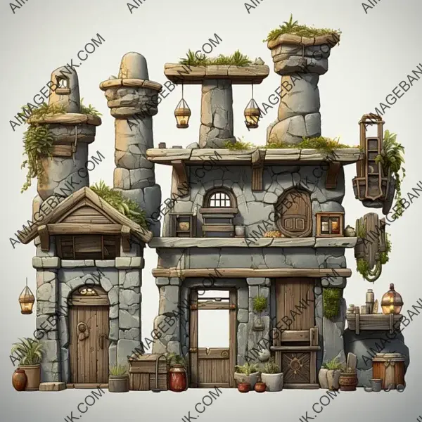 Game Props: Bungalow Styled Columns for Imaginative Worlds