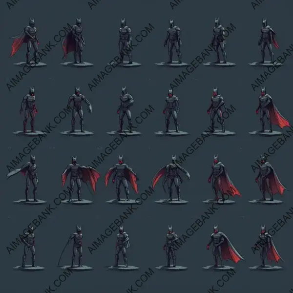 Command the Shadows with Dark Knight Pixel Art Game Props