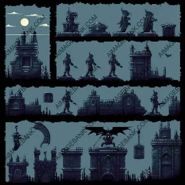 Defend the Realm with a Pixel Art Dark Knight Game Props