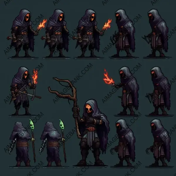 Conquer Worlds with a Pixel Art Plague Warlock Game Props