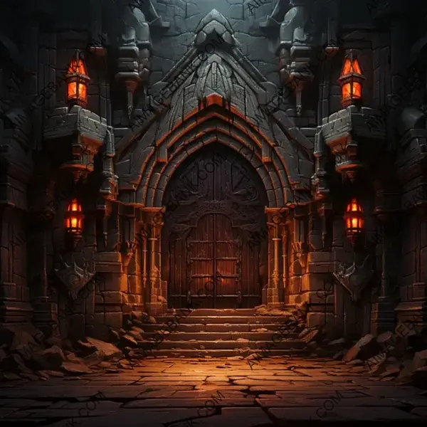 Enter the World of Dragons with Dungeon Entrance Game Assets