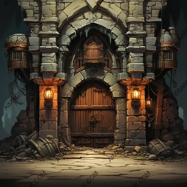 Enter a World of Magic with Dungeon Entrance Game Props