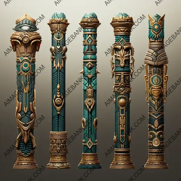 Game Props  Egyptian Styled Columns Await Your Adventure