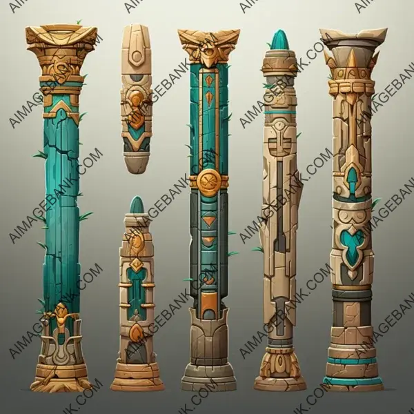 Game Props  Egyptian Styled Columns to Elevate Your Game