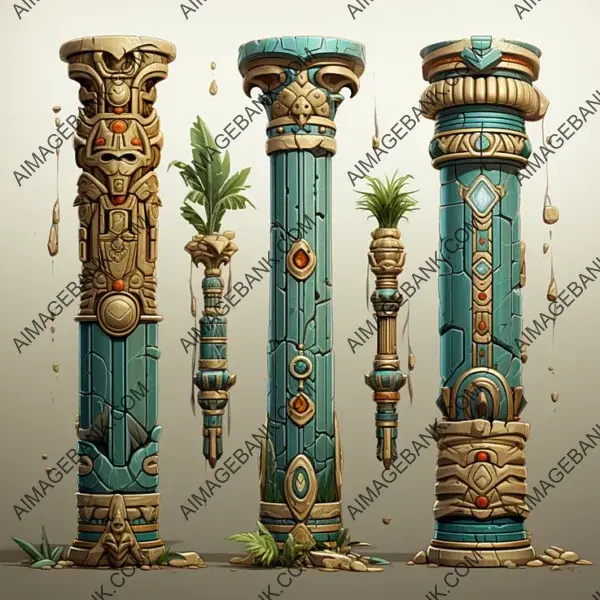 Game Props  Dive into the World of Egyptian Styled Columns