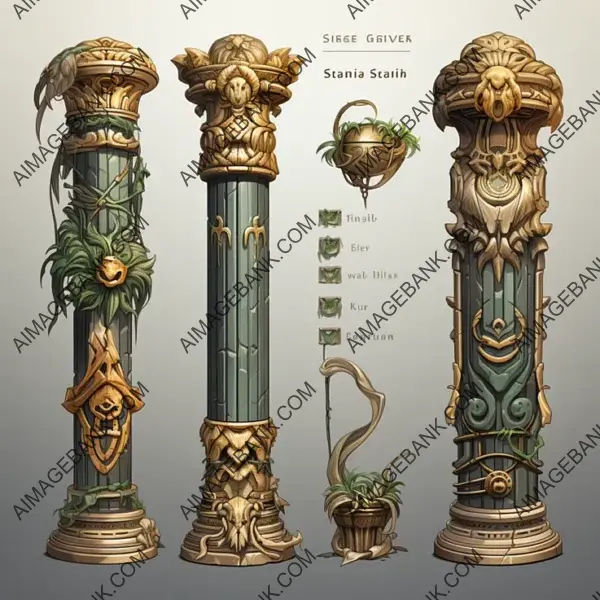 Game Props  Smooth Papyrus Columns for an Epic Quest