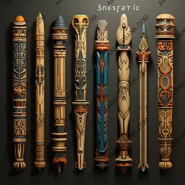 Game Props  Unveil the World of Smooth Papyrus Columns