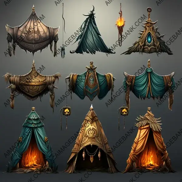 Game Props  Embark on Adventures with Fantasy Indian Tents