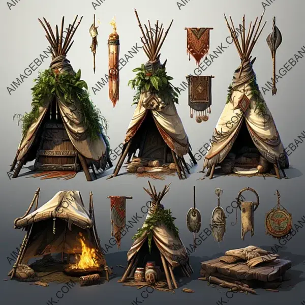 Game Props  Fantasy Indian Tents: Where Gaming Legends Are Born