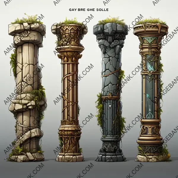 Game Props  Gothic Styled Columns: Crafting Gothic Worlds