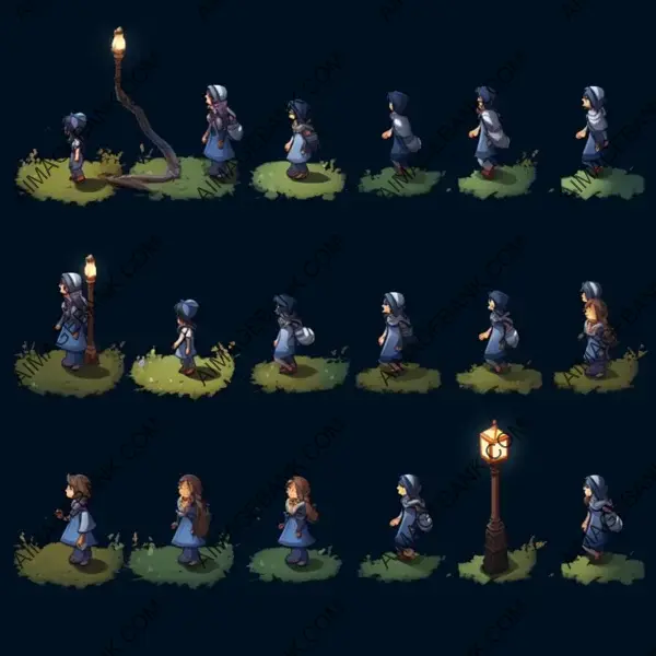 Sprite Sheet for Walk Cycle game props