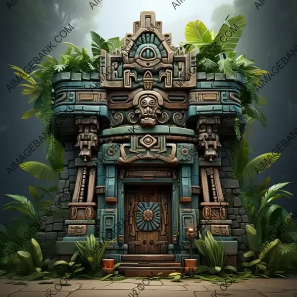 Discover the Unique Aztec Architectural Style in Various Buildings with Game Props