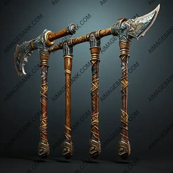 Journey through Medieval Farming with Game Props: Stylized Ultra High Resolution Axe