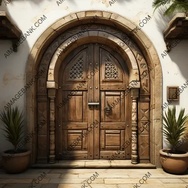 Immerse Yourself in Zanzibari Craftsmanship with Game Props: Rectangle Door