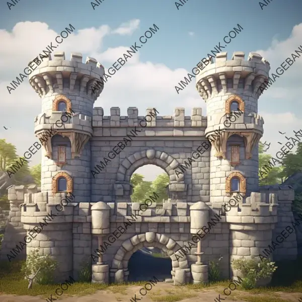 Strengthen Your Realm with 3D Castle Wall Props